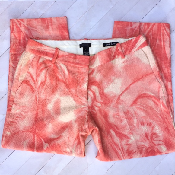 J.Crew pink Tie Dye Print Cafe Capris - Picture 2 of 5